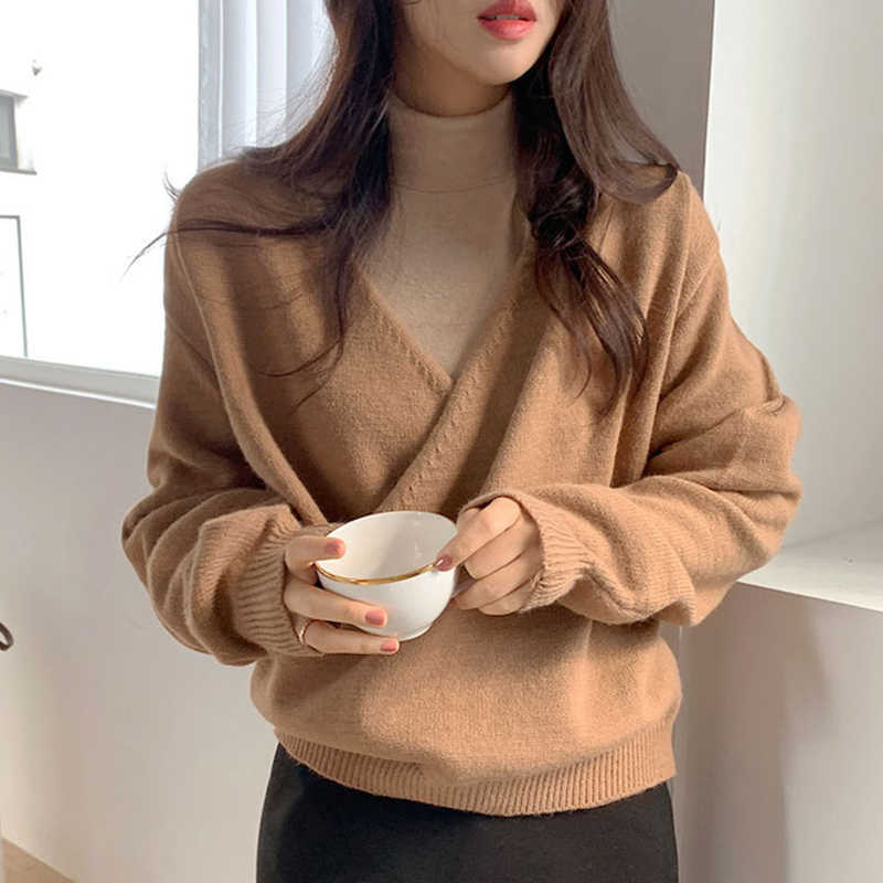 LY VAREY LIN Spring Autumn Women Full Sleeve Soft Knitted Pullovers Cross V Neck Loose Short Sweater Tops 210526, Gray
LY VAREY LIN Spring Autumn Women Full Sleeve Soft Knitted Pullovers Cross V Neck Loose Short Sweater Tops 210526, Gray