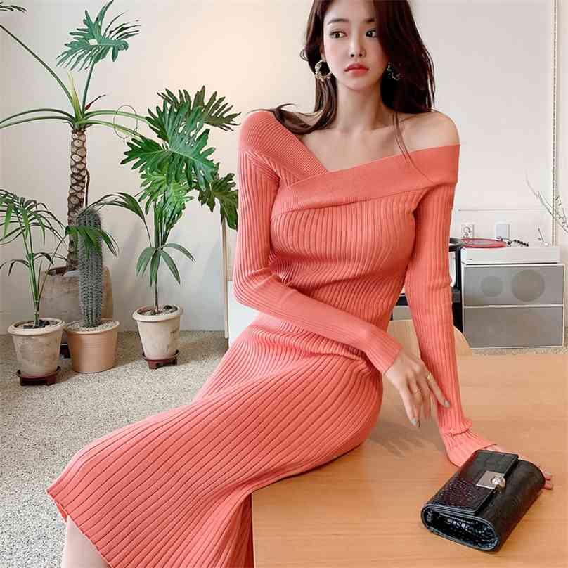 winter knitting korean ladies maxi long SLeeve Sexy wrap Office off shoulder Party dress for women china clothing 210602, Orange
winter knitting korean ladies maxi long SLeeve Sexy wrap Office off shoulder Party dress for women china clothing 210602, Orange