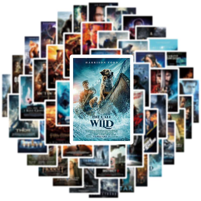Notebook Movie Poster Waterproof Sticker PVC Personalized Graffiti Star Decal For Laptop Car Motorcycle Scooter Luggage Toy Gift DIY Stickers 100PCS/L