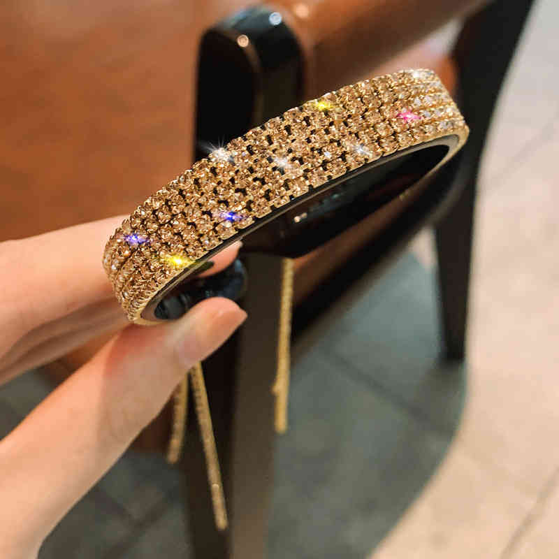 Hair Accessories Korean Star Same Tassel Ball Head Dish Artifact Female Back of Grab Clip Rhinestone Horsetail Ornament