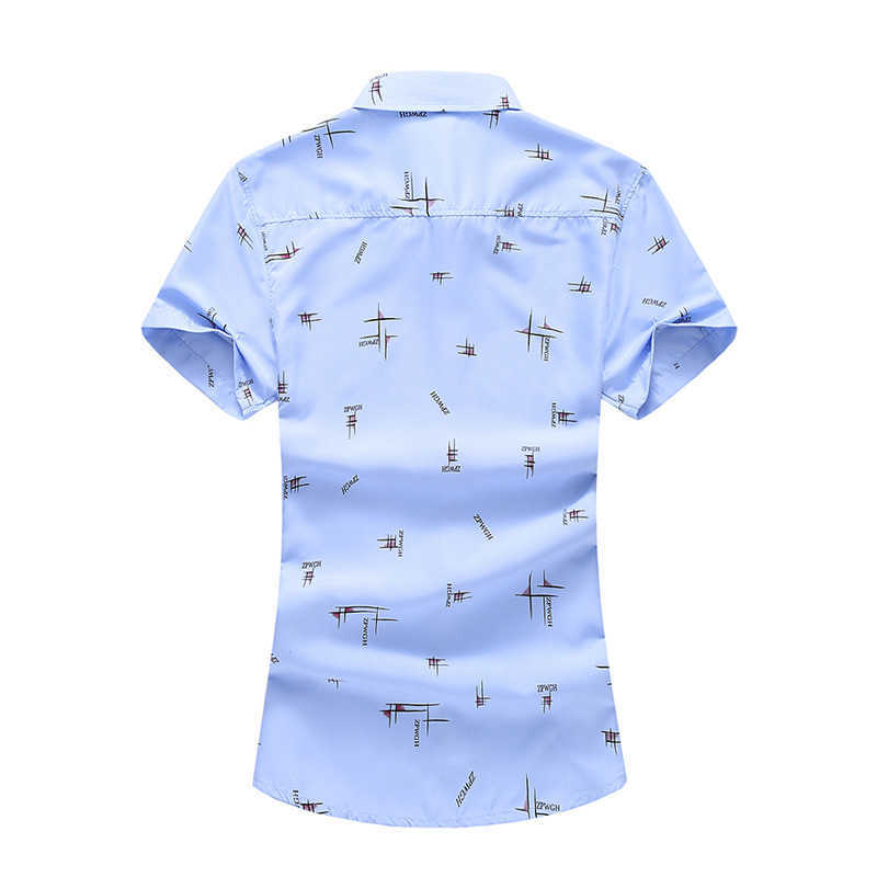 Summer Style Shirt Men Korea Fashion Clothes Men Short Sleeve Button Down Casual Shirt Camisa Masculina 5XL 6XL 7XL 210528
