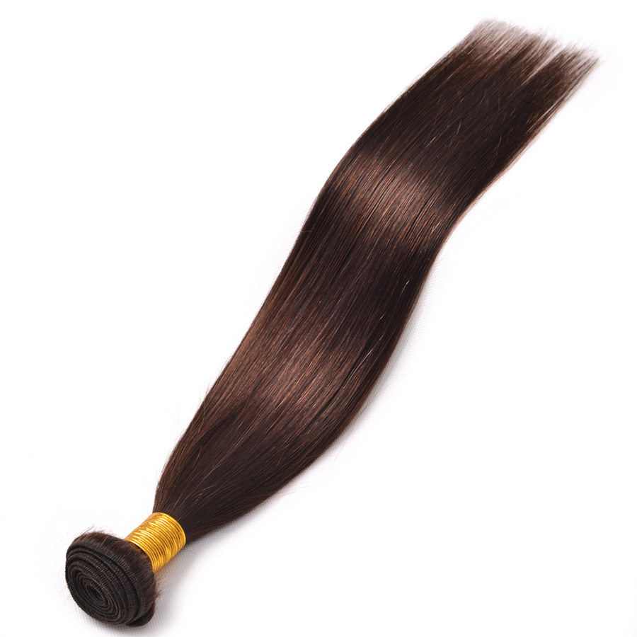 Free shipping Brazilian Body Wave Human Hair 3 Bundles with Lace Closure Dark Brown Pre-Plucked Natural Hairline