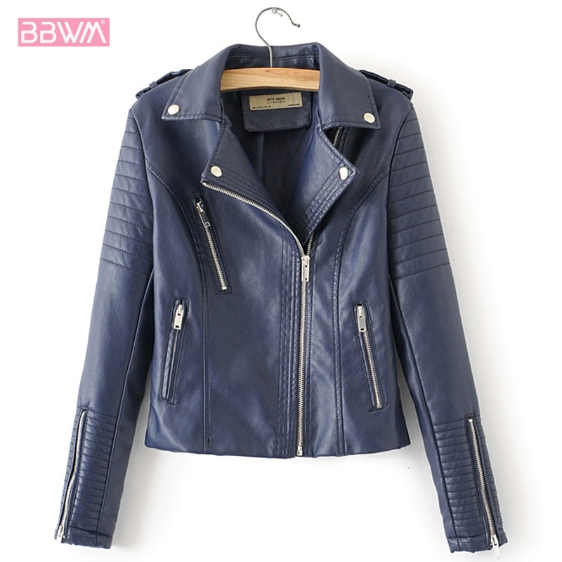 Lapel Serpentine Pu Long Sleeve Women's Jacket Slim Windproof Motorcycle Female Hipster Coat Zipper Pocket Retro Black Jackets 210507