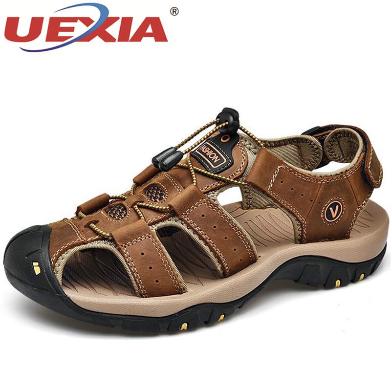 Sandals UEXIA 2021 Male Shoes Leather Men Summer Beach Handmade Footwear Fashion Outdoor Casual Sneakers Size 48, Black
Sandals UEXIA 2021 Male Shoes Leather Men Summer Beach Handmade Footwear Fashion Outdoor Casual Sneakers Size 48, Black