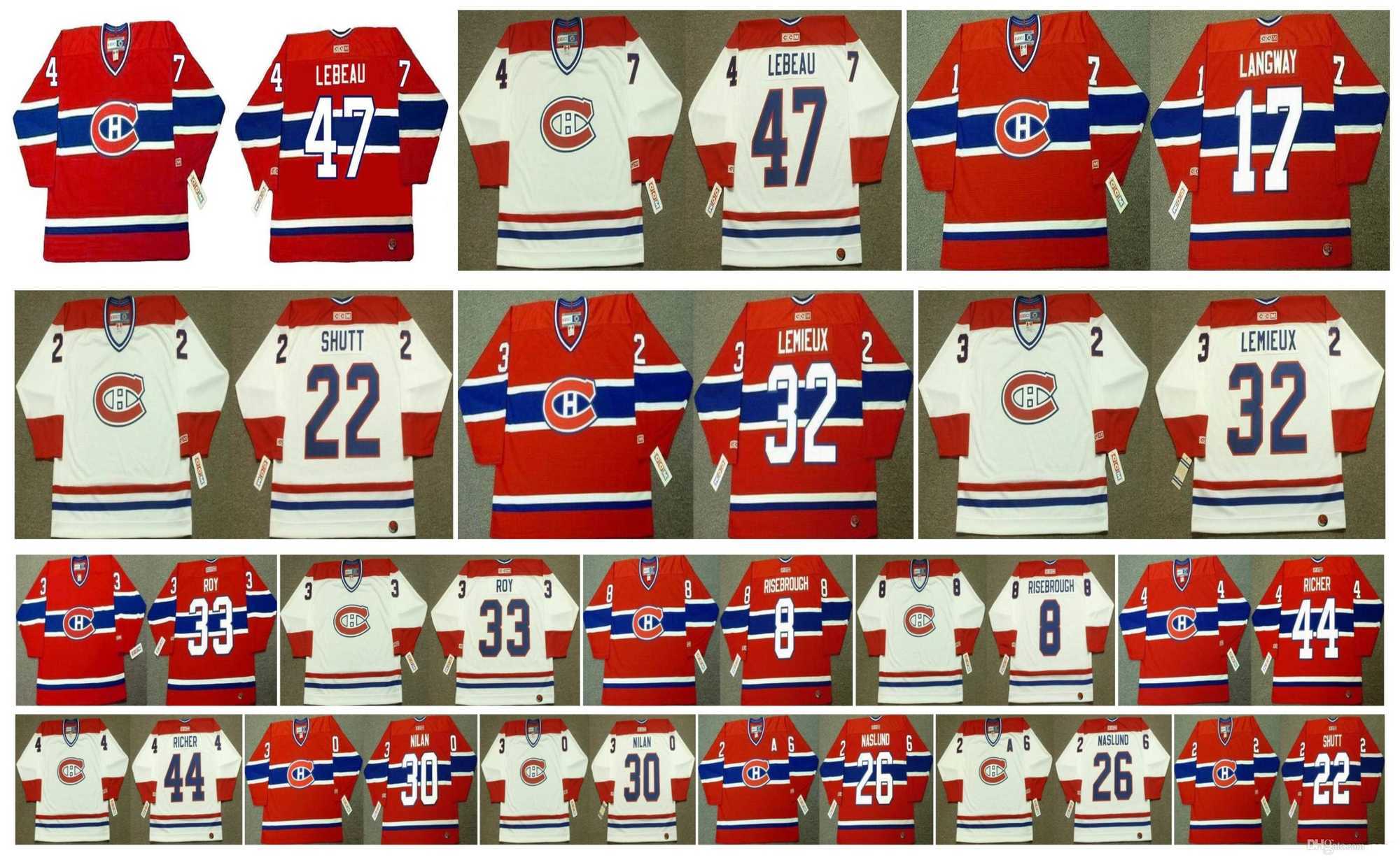 Vintage Montreal Canadiens Jersey 22 STEVE SHUTT 33 Patrick Roy 8 RISEBROUGH 26 MATS NASLUND 44 STEPHANE RICHER 30 Chris NILAN Custom Hockey, Colour 1
Vintage Montreal Canadiens Jersey 22 STEVE SHUTT 33 Patrick Roy 8 RISEBROUGH 26 MATS NASLUND 44 STEPHANE RICHER 30 Chris NILAN Custom Hockey, Colour 1