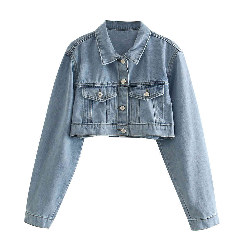 BBWM Women' Single Breasted Blue Retro Denim High Waist Short Jacket Female Loose Street Style Denim Fashion Coat 210520, As picture
BBWM Women' Single Breasted Blue Retro Denim High Waist Short Jacket Female Loose Street Style Denim Fashion Coat 210520, As picture