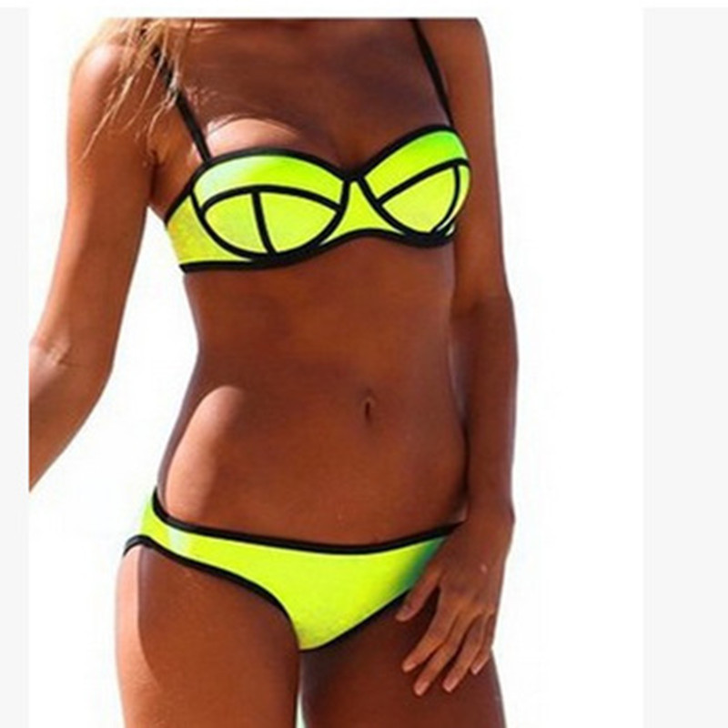 Sexy Swimwear Women Triangle Bathing Push Up Bra Bandeau Bikini Neoprene Swimsuit Set
Sexy Swimwear Women Triangle Bathing Push Up Bra Bandeau Bikini Neoprene Swimsuit Set