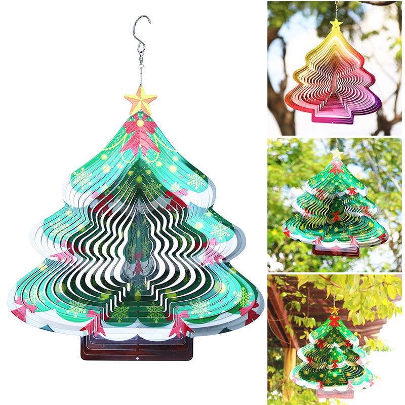 Christmas Decorations Tree Wind Chime Pendant 3D Stainless Steel Spinner Personalized Hanging Ornament 2022
Christmas Decorations Tree Wind Chime Pendant 3D Stainless Steel Spinner Personalized Hanging Ornament 2022