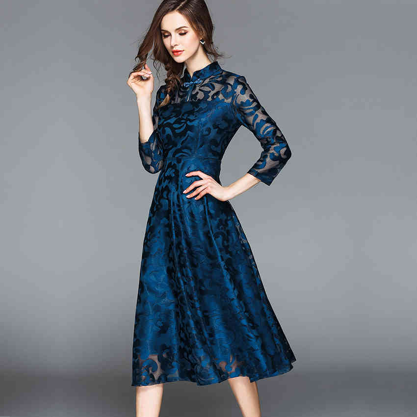Stand neck Slim party night Dresses Femme Vestidos Female spring summer Robe Vintage Elegant Lace Women ropa mujer 210520, Burgundy
Stand neck Slim party night Dresses Femme Vestidos Female spring summer Robe Vintage Elegant Lace Women ropa mujer 210520, Burgundy