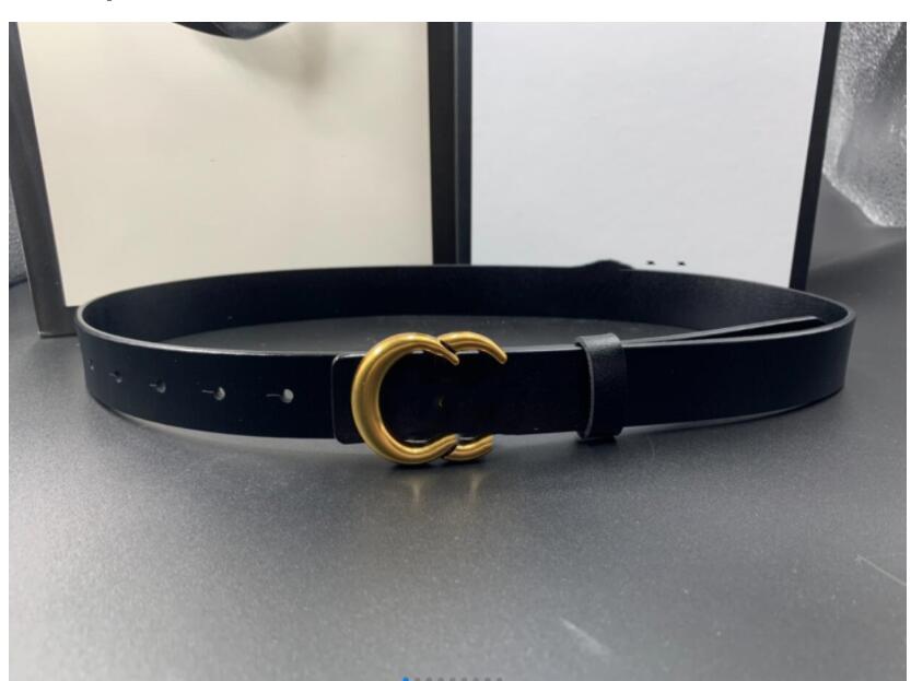 2021 Fashion Big buckle genuine leather belt with box designer men women high quality mens belts