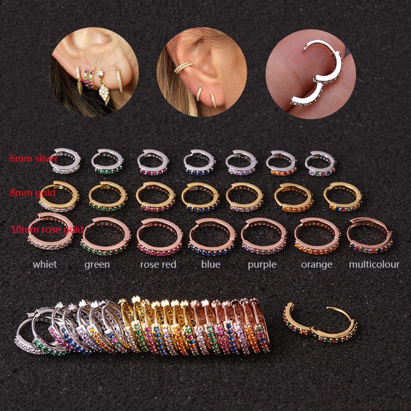 Hoop & Huggie 1pcs Multicolor Cz Cartilage Earring 6mm/8mm/10mm Simple Tragus Daith Conch Rook Snug Ear Piercing Jewelry
Hoop & Huggie 1pcs Multicolor Cz Cartilage Earring 6mm/8mm/10mm Simple Tragus Daith Conch Rook Snug Ear Piercing Jewelry
