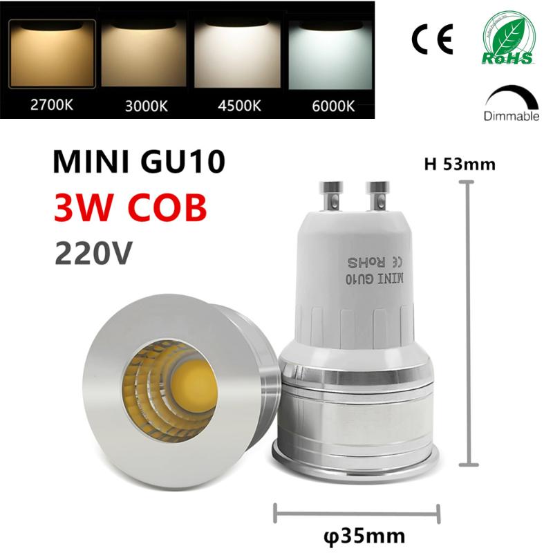 

Bulbs Led Bulb Mini Gu10 35mm Spotlight 3w Dimmable 110v 220v 240v 12v Mr16 Mr11 Spot Angle For Living Room Bedroom Table Lamp Small