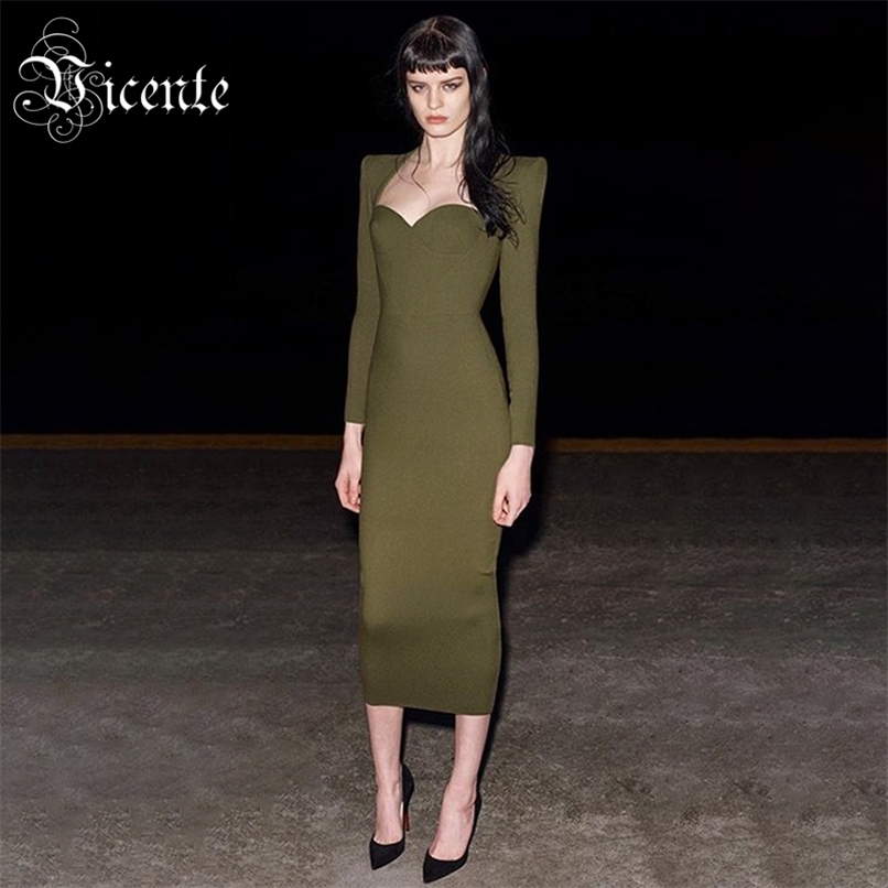 Trendy Army Green Dress Long Sleeves Square Collar Celebrity Party Club Bandage 210520
Trendy Army Green Dress Long Sleeves Square Collar Celebrity Party Club Bandage 210520