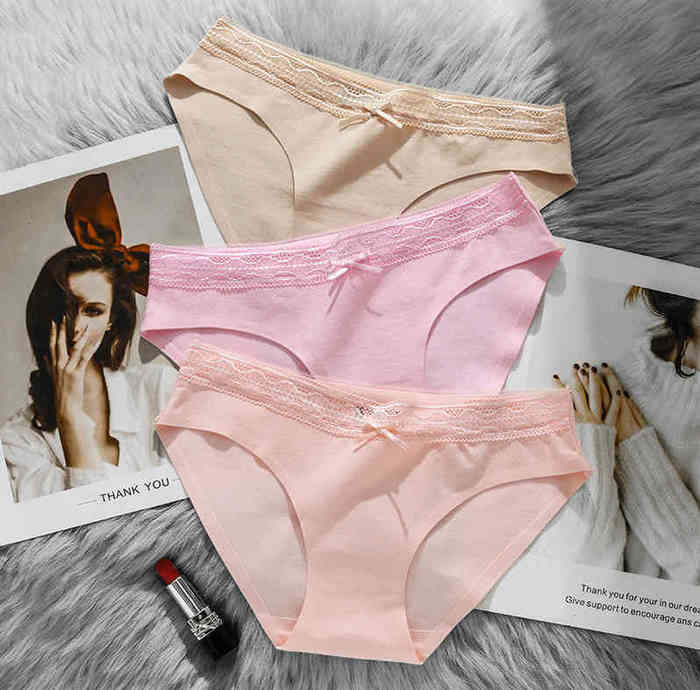 2021Panties Women Sweet Solid Girl Bow Underpants Simple Breathable 4 PCs Briefs Female Mid-rise Waist Cute Elastic Comfort Knickers_yr, Light purple
2021Panties Women Sweet Solid Girl Bow Underpants Simple Breathable 4 PCs Briefs Female Mid-rise Waist Cute Elastic Comfort Knickers_yr, Light purple