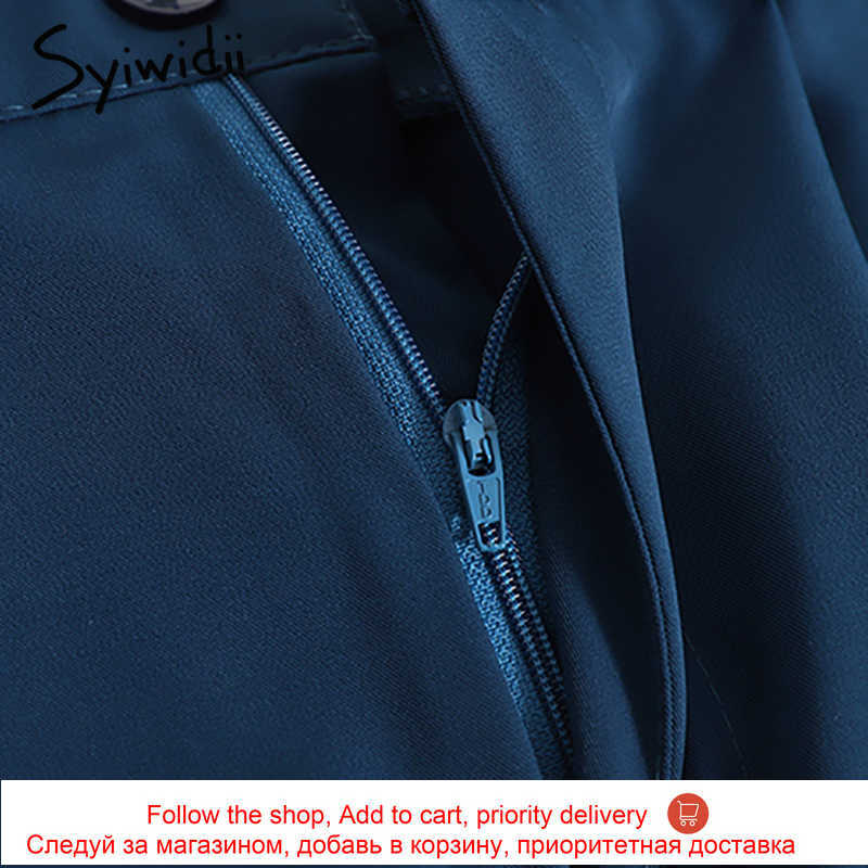 Syiwidii Button Up Women's High Waist Shorts Sashes Zipper Casual Solid Black Blue Summer Korean Fashion Office Ladies 210714