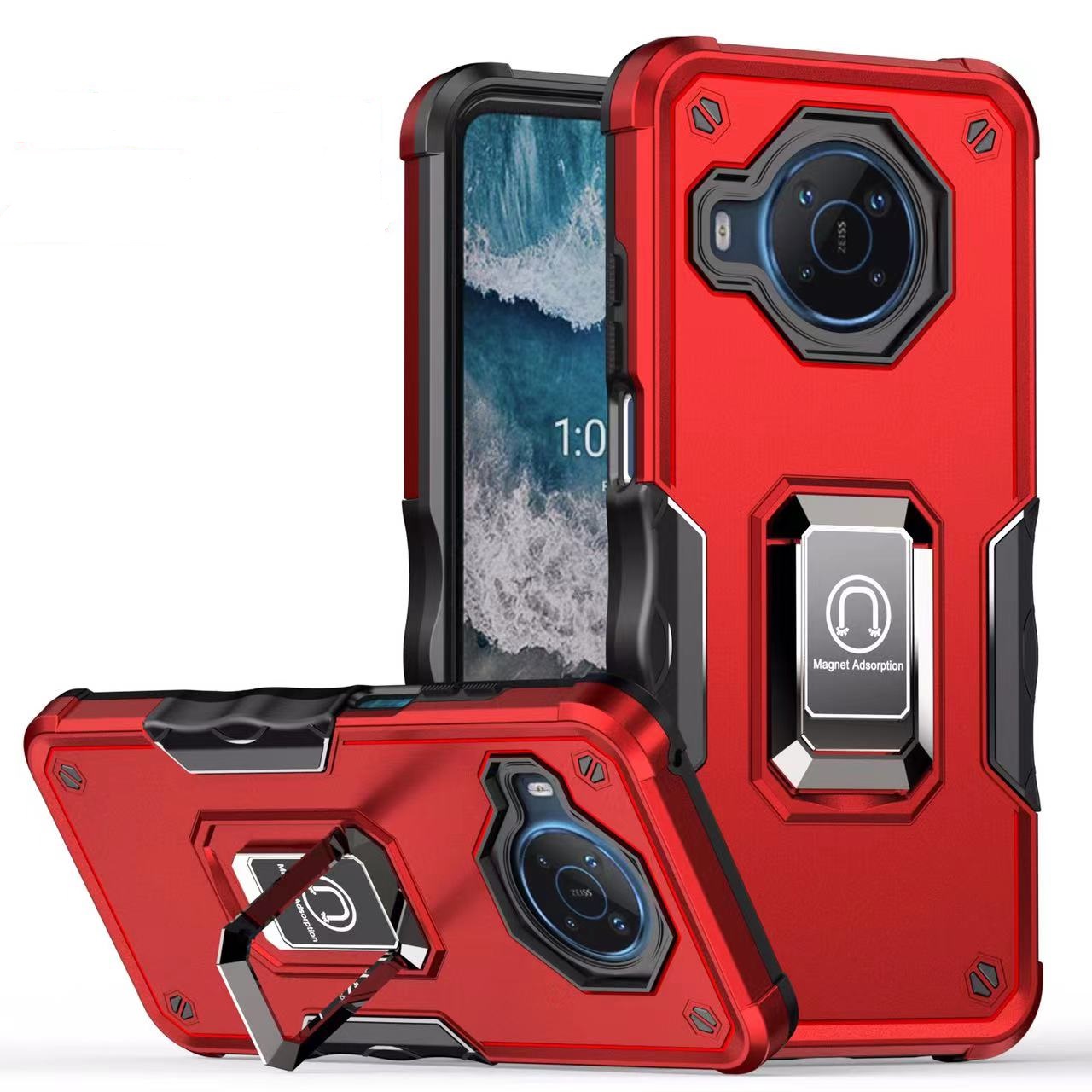 Armor Magnetic Cases For Nokia X10 X20 X100 Case Silicon Ring Gel Skin 360 Protection Kickstand Hard Car Holder Cover, Black
Armor Magnetic Cases For Nokia X10 X20 X100 Case Silicon Ring Gel Skin 360 Protection Kickstand Hard Car Holder Cover, Black