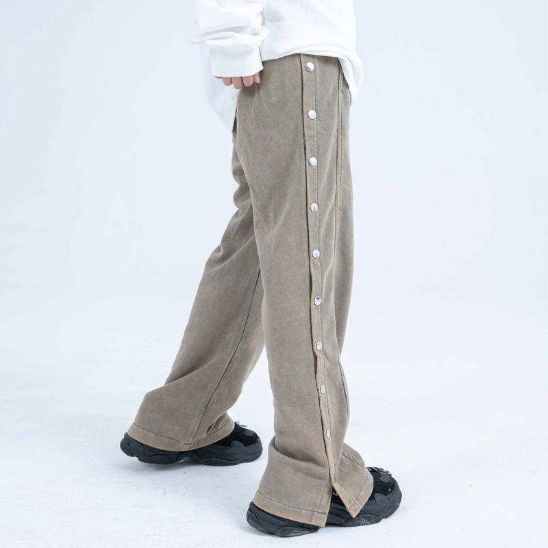 Male Size Buttons Casual Harem Pant Men Streetwear Vintage Fashion Hip Hop Loose Sweatpants Joggers Trousers Men's Pants