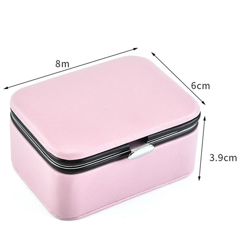 Jewelry Organizer Display Travel Case Boxes Portable Box PU Leather Grids Storage Necklace Earrings Cosmetic Bags & Cases