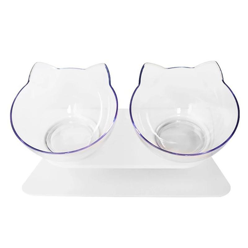 Cat Bowls & Feeders Non Slip Double Bowl With Stand Protect Cervical Vertebra Tilt Dog Food Transparent AS Material Pet Products
Cat Bowls & Feeders Non Slip Double Bowl With Stand Protect Cervical Vertebra Tilt Dog Food Transparent AS Material Pet Products