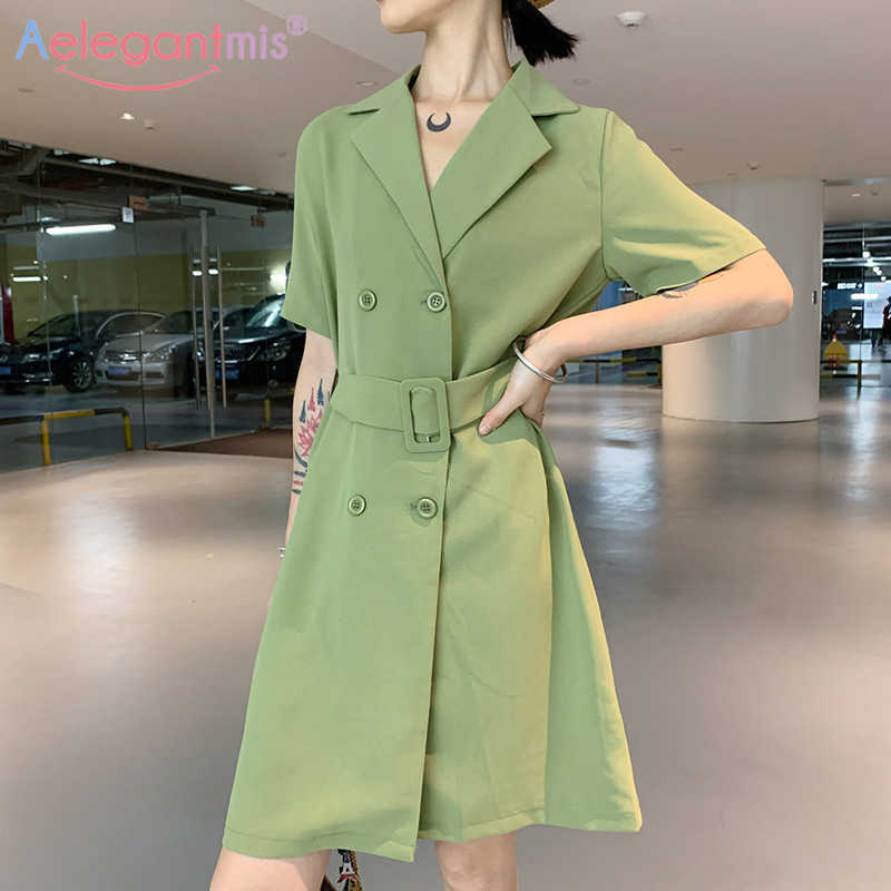 Aelegantmis Autumn Office Lady Blazer Dress for Women High Waist Notched Collar Short Sleeve Woman Ladies Casual es 210607, Black
Aelegantmis Autumn Office Lady Blazer Dress for Women High Waist Notched Collar Short Sleeve Woman Ladies Casual es 210607, Black