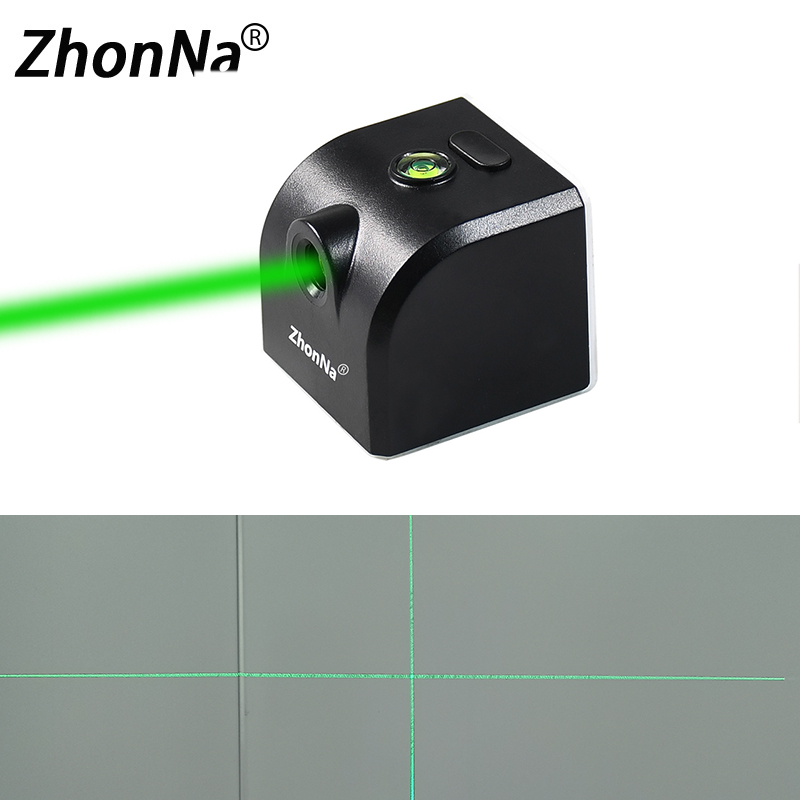Green Light Laser Level Cross Horizontal Vertical Line Calibrator Measurement Tool Portable With Adsorption Function Portable