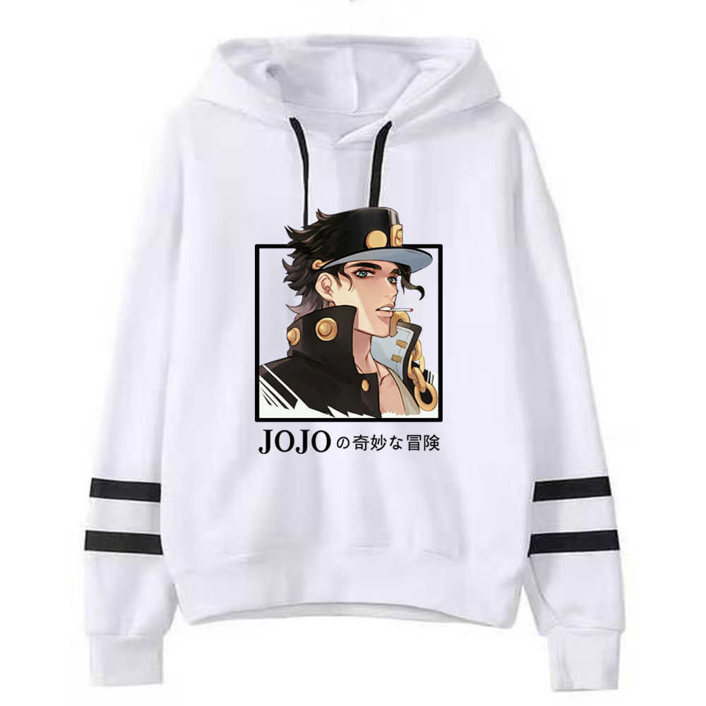 Jojo's Bizarre Adventure Anime Hoodie Fashion Long Sleeve Loose Casual Man Woman Y0804