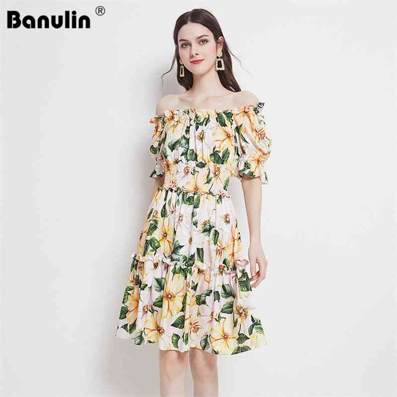 Banulin Summer Women Holiday Boho Midi Dress Runway Puff Sleeve Slash Neck Elastic Waist Ruffles Beach Robe N7366 210603, Yellow
Banulin Summer Women Holiday Boho Midi Dress Runway Puff Sleeve Slash Neck Elastic Waist Ruffles Beach Robe N7366 210603, Yellow