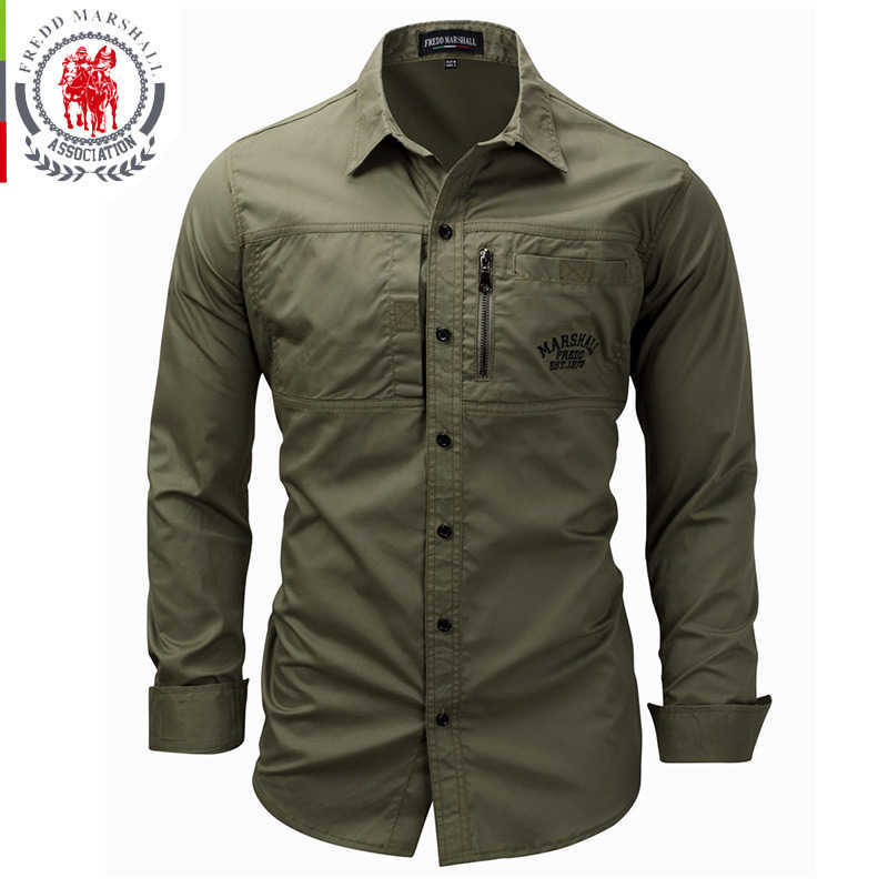 FREDD MARSHALL Mens Shirts Casual Slim Fit 100% Cotton koszula Long Sleeves Men zip Shirt Camisa masculina para hombre 117 210527, Khaki
FREDD MARSHALL Mens Shirts Casual Slim Fit 100% Cotton koszula Long Sleeves Men zip Shirt Camisa masculina para hombre 117 210527, Khaki
