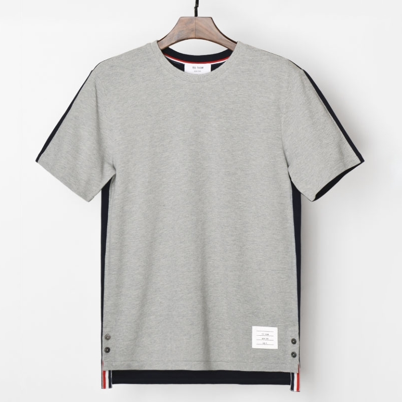 Mengkou war handsome short sleeve T-shirt in summer before and after the new color contrast TB trend pure cotton sportswear men, Gray
Mengkou war handsome short sleeve T-shirt in summer before and after the new color contrast TB trend pure cotton sportswear men, Gray