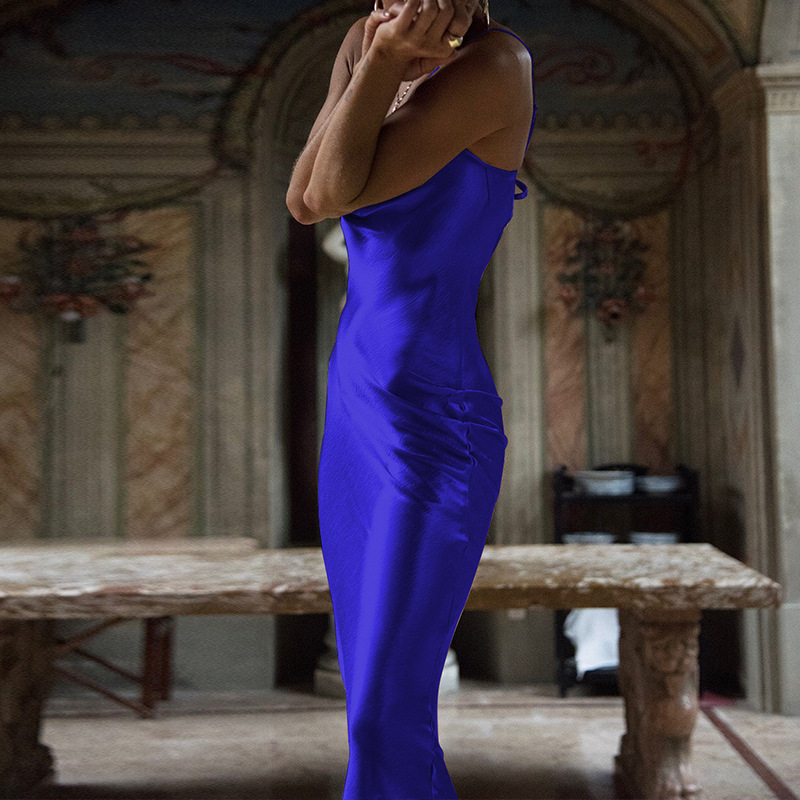 2021boho gold satin midi dress blue white long party dress elegant summer dress 2021 spaghetti strap casual vintage vestidos, Black;gray
2021boho gold satin midi dress blue white long party dress elegant summer dress 2021 spaghetti strap casual vintage vestidos, Black;gray