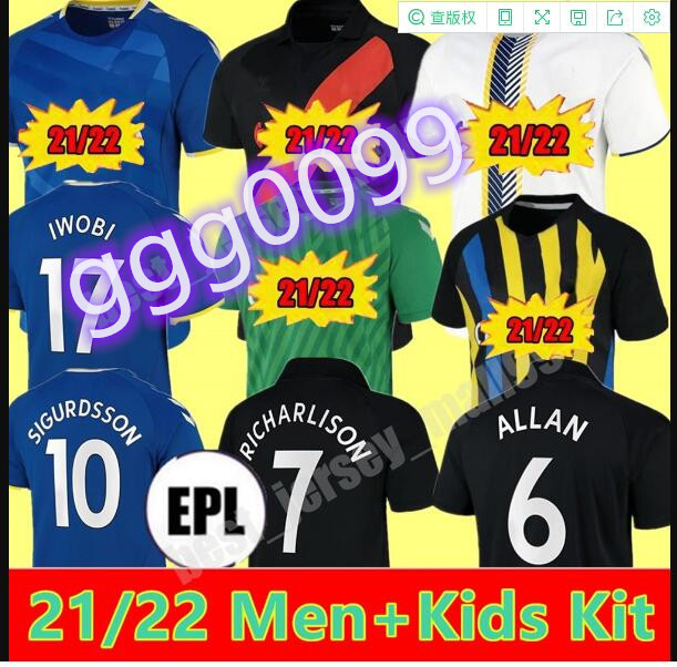 21 22 CALVERT-LEWIN RICHARLISON SIGURDSSON ALLAN Jerseys Football Shirt PICKFORD Black Green Goalkeeper Y.MINA Everton FC Soccer Jersey Home, Adult away
21 22 CALVERT-LEWIN RICHARLISON SIGURDSSON ALLAN Jerseys Football Shirt PICKFORD Black Green Goalkeeper Y.MINA Everton FC Soccer Jersey Home, Adult away