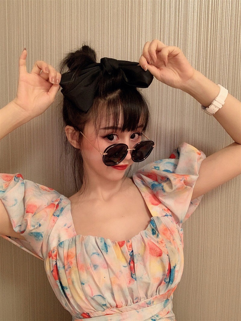 fashion young girl printed mini dress high waist puff sleeve vintage Victorian style French dresses retro sweet 210421