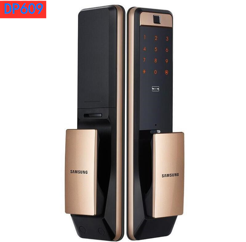 SAMSUNG SHP-DP609 Lock Keyless Fingerprint PUSH PULL Two Way Digital Door English Version Big Mortise Gold Color +Retail Box
SAMSUNG SHP-DP609 Lock Keyless Fingerprint PUSH PULL Two Way Digital Door English Version Big Mortise Gold Color +Retail Box