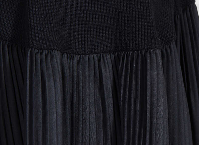 Pelated Split Big Size Knitting Sweater Loose Fit Turtleneck Long Sleeve Women Pullovers Fashion Spring 1M877 211011Z