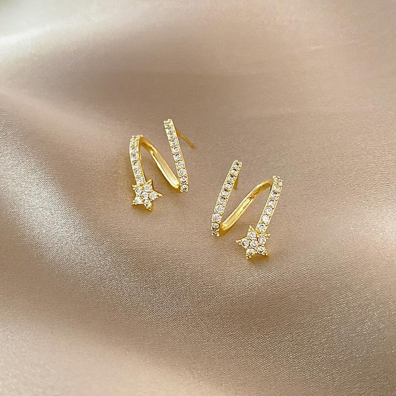 Stud 2022 Arrival Geometric Contracted Sweet Senior Shiny Crystal Earrings Fashion Korean Fine Stars Women, Golden;silver
Stud 2022 Arrival Geometric Contracted Sweet Senior Shiny Crystal Earrings Fashion Korean Fine Stars Women, Golden;silver