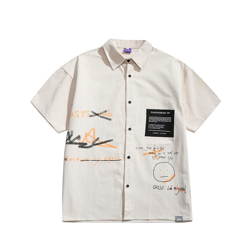 Men's Casual Shirts Short Sleeve Hawaiian Shirt 2021 Summer Fashion Brand Personalized Graffiti Printed Trend Loose Camisas Masculina, Gray
Men's Casual Shirts Short Sleeve Hawaiian Shirt 2021 Summer Fashion Brand Personalized Graffiti Printed Trend Loose Camisas Masculina, Gray