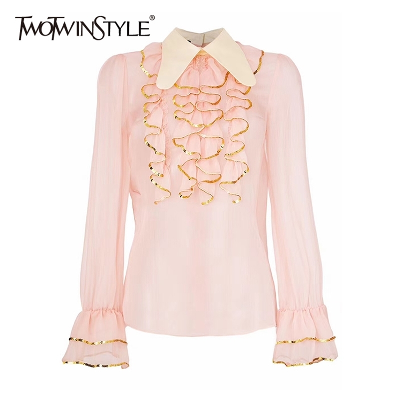 Vintage Patchwork Floral Shirt For Women Lapel Flare Sleeve Elegant Blouse Female Fashion Clothing 210524, Blue
Vintage Patchwork Floral Shirt For Women Lapel Flare Sleeve Elegant Blouse Female Fashion Clothing 210524, Blue