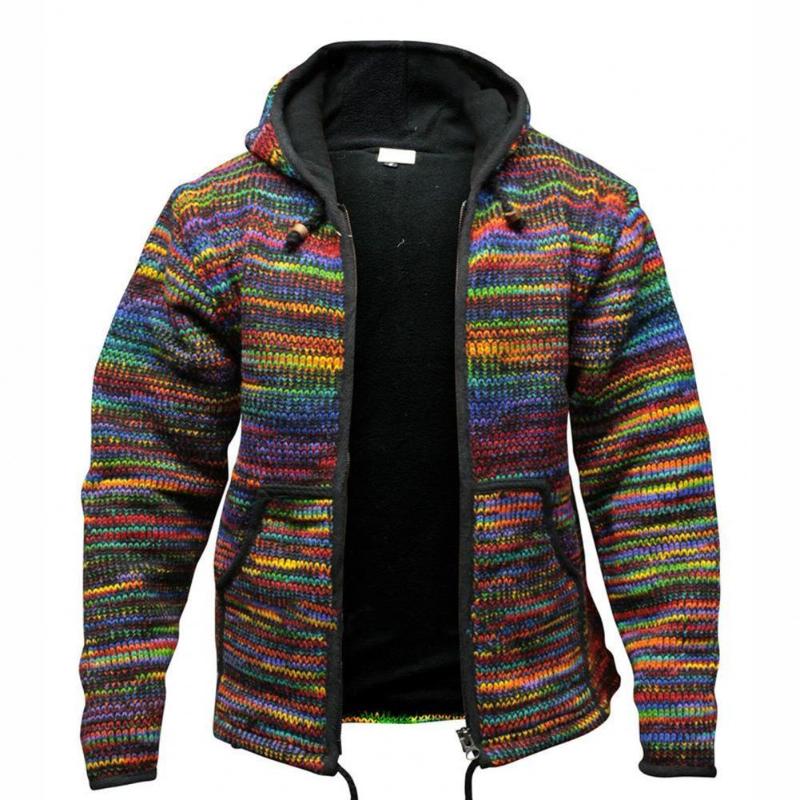 Men's Jackets Zipper Closure Long Sleeve Men Cardigan Autumn Winter Colorful Patchwork Drawstring Hooded Sweater Coat Knitwear For Daily Wea, Wine red
Men's Jackets Zipper Closure Long Sleeve Men Cardigan Autumn Winter Colorful Patchwork Drawstring Hooded Sweater Coat Knitwear For Daily Wea, Wine red