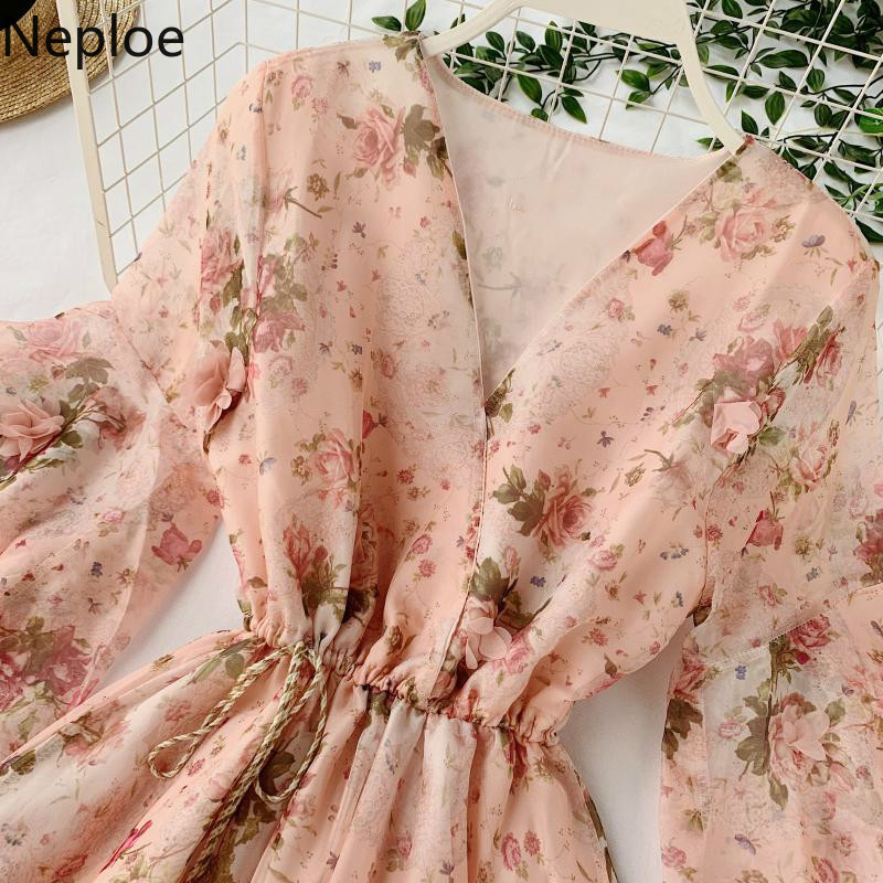 Neploe Chiffon Sexy Party Beach Dress Korean Elegant Women Dresses Spring Summer Dresses Ladies Vestidos Ropa Mujer 94472 210422