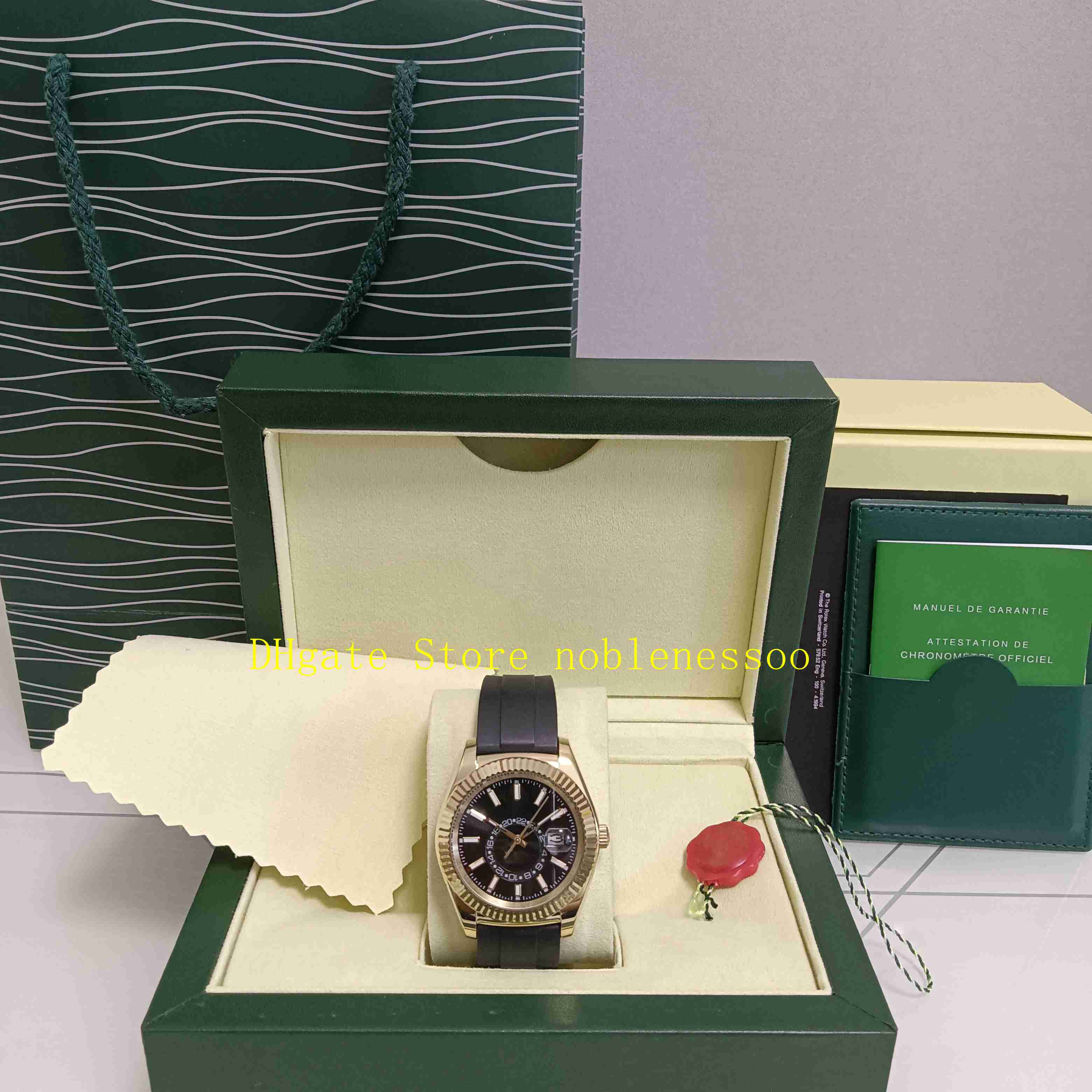 Real Photo In Original Box Men's Watch Mens 18k Yellow Gold 42mm Black Dial 326238 Rubber Bracelet Asia 2813 Movement Automatic Mechanical Men Watches Wristwatches, 01
Real Photo In Original Box Men's Watch Mens 18k Yellow Gold 42mm Black Dial 326238 Rubber Bracelet Asia 2813 Movement Automatic Mechanical Men Watches Wristwatches, 01