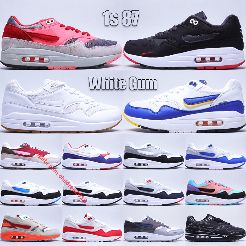 Top Cushion 1 87 OG Running Shoes Classic 1S Designer Kiss of Death Solar Red Bred White Gum Windbreaker Men Women Outdoor Sports Sneakers Size 36-45, Bubble wrap packaging
Top Cushion 1 87 OG Running Shoes Classic 1S Designer Kiss of Death Solar Red Bred White Gum Windbreaker Men Women Outdoor Sports Sneakers Size 36-45, Bubble wrap packaging