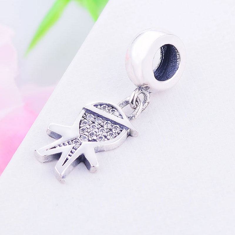 925 Sterling Silver Boy Girl Mix Zirconia Crystal Statement Necklaces & Pendants Chain Beads DIY Women Choker Trinket Collar