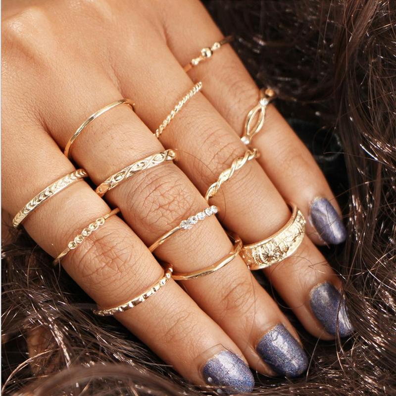 Wedding Rings 12 Pc/set Charm Gold Color Midi Finger Ring Set For Women Vintage Boho Knuckle Party Punk Jewelry Gift Girl
Wedding Rings 12 Pc/set Charm Gold Color Midi Finger Ring Set For Women Vintage Boho Knuckle Party Punk Jewelry Gift Girl