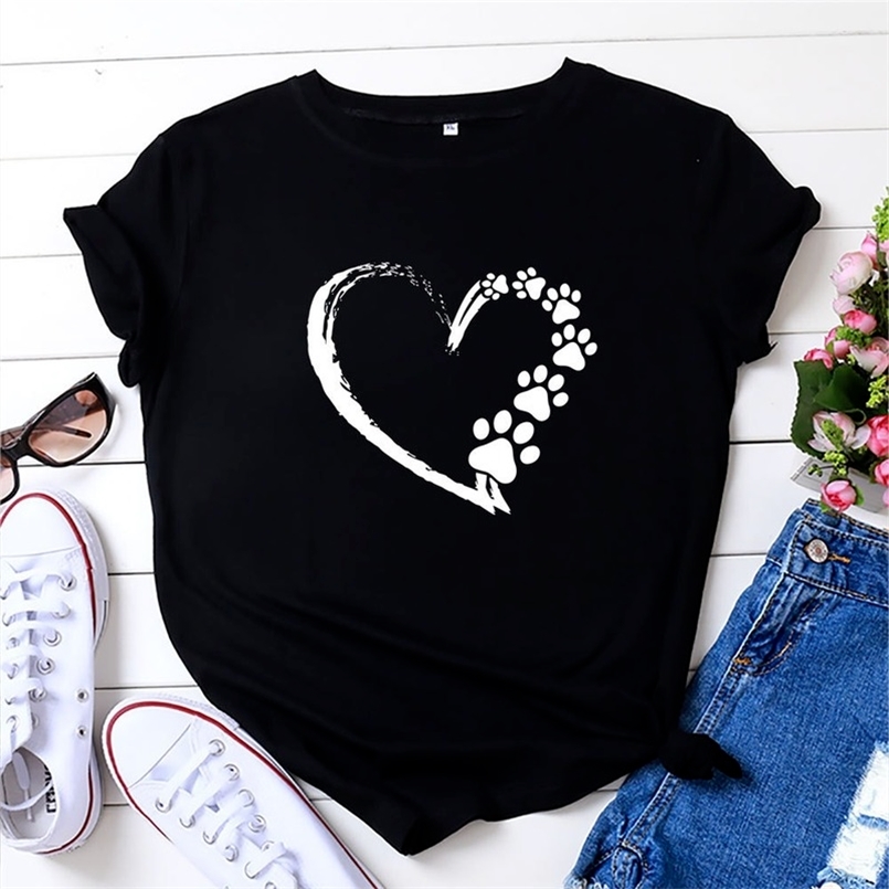 Summer Women T Shirt Plus Size 100% Cotton Cute Love Heart Print Short Sleeve Oversized Tshirts Casual Graphic Tee Tops Clothing 210708, Shiny green
Summer Women T Shirt Plus Size 100% Cotton Cute Love Heart Print Short Sleeve Oversized Tshirts Casual Graphic Tee Tops Clothing 210708, Shiny green