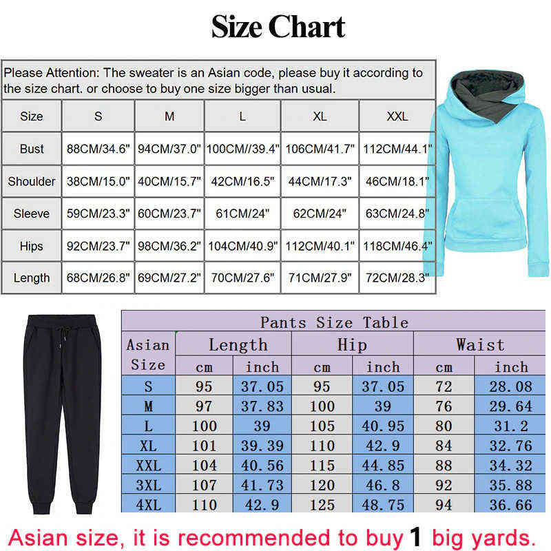 Female Hoodies+Pants Suits Women's Tracksuit Winter Outfits Spring Autumn Sweatshirts Women Clothing 211108