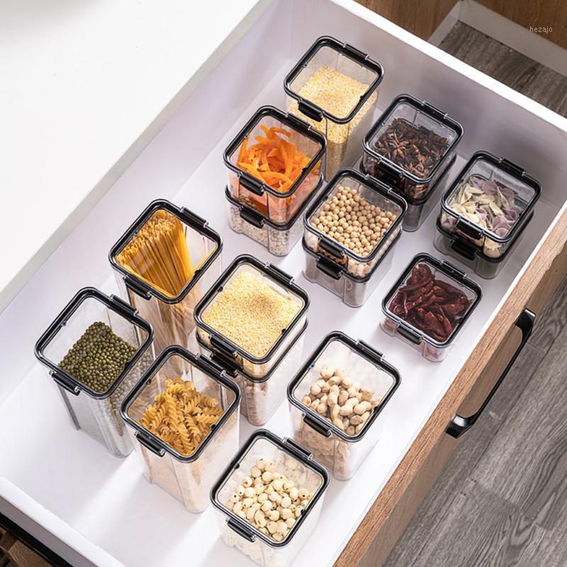 Storage Bottles & Jars 460/700/1300/1800ML Food Container Plastic Kitchen Refrigerator Box Multigrain Tank Transparent Sealed
Storage Bottles & Jars 460/700/1300/1800ML Food Container Plastic Kitchen Refrigerator Box Multigrain Tank Transparent Sealed