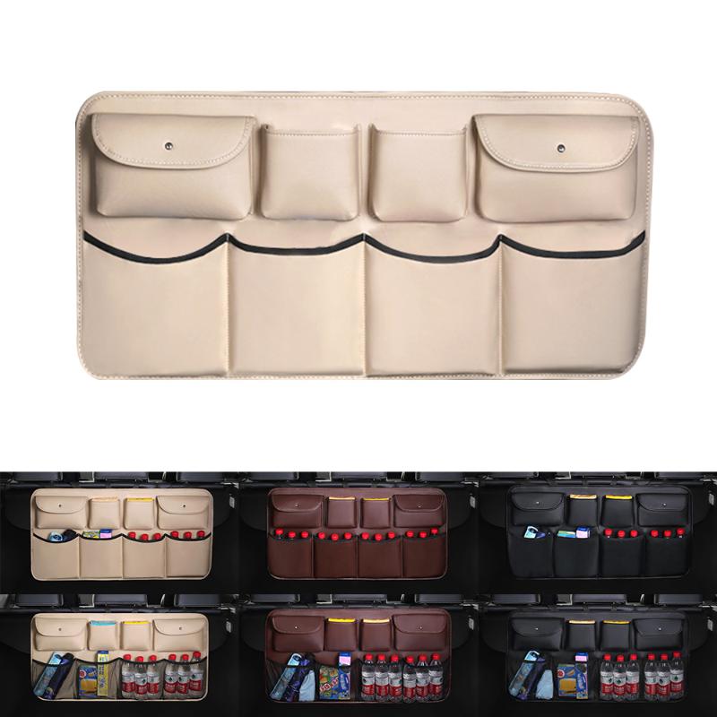 Car Organizer Styling Multi Hanging Nets Pocket Rear Seat Back Storage Bag Trunk PU Leather Auto Stowing Tidying
Car Organizer Styling Multi Hanging Nets Pocket Rear Seat Back Storage Bag Trunk PU Leather Auto Stowing Tidying