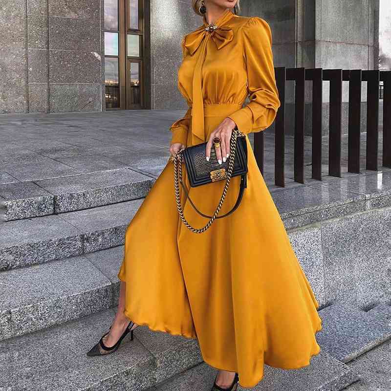 Vintage Bow Design Women Shirt Dress Autumn Winter Drawstring A Line Long Evening Elegant Ladies Office es 210603, Black
Vintage Bow Design Women Shirt Dress Autumn Winter Drawstring A Line Long Evening Elegant Ladies Office es 210603, Black