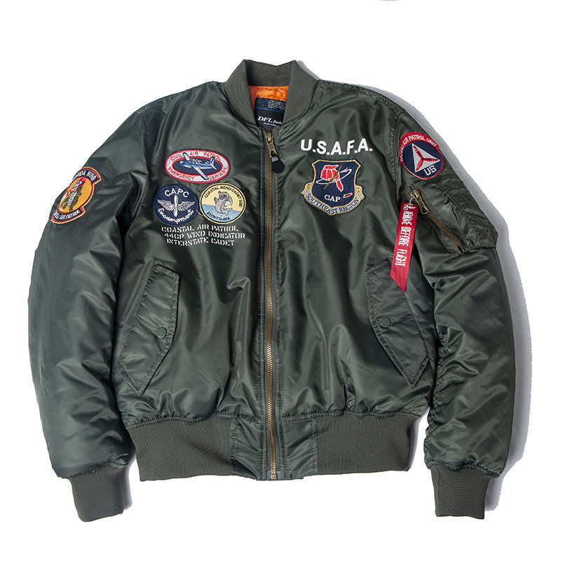 2020 A/W USAFA vintage pilot bomber flight jacket us air force top gun men clothes brands winter army USN MA1 USMC embroidery X0710, Purple
2020 A/W USAFA vintage pilot bomber flight jacket us air force top gun men clothes brands winter army USN MA1 USMC embroidery X0710, Purple