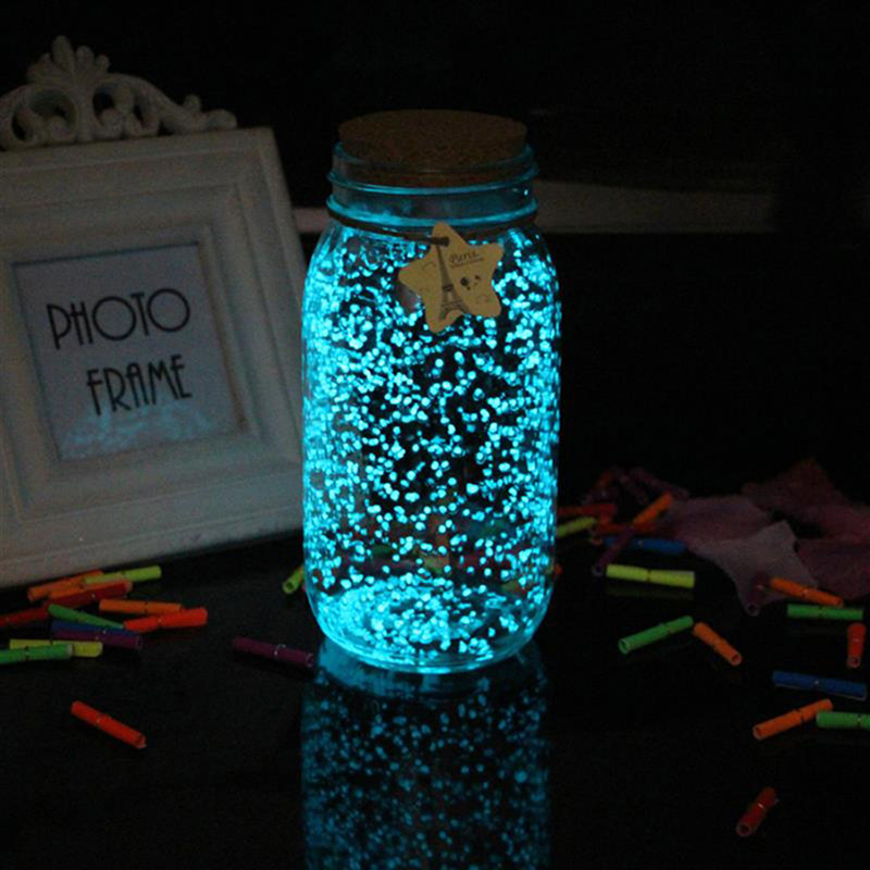 10g wedding Party DIY Fluorescent Super luminous Particles Glow Pigment Bright Gravel Noctilucent Sand Glowing in the Dark Sand Powder